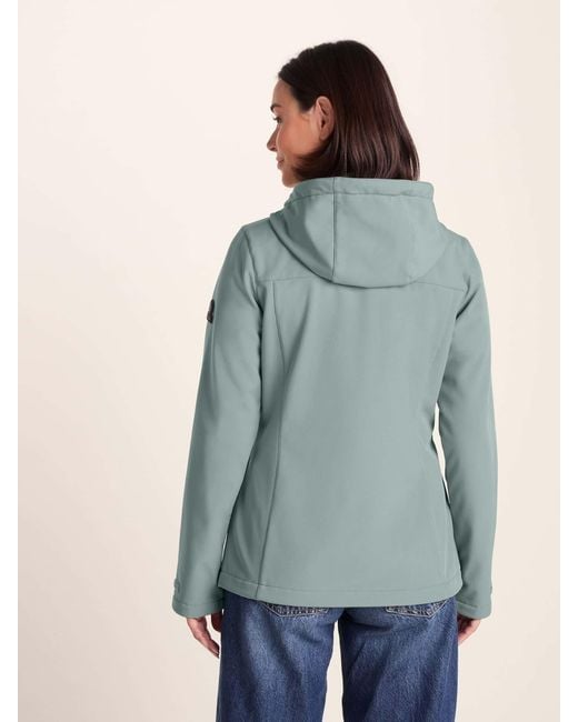 TOG24 Blue Keld Long Shower Resistant Hooded Softshell Jacket