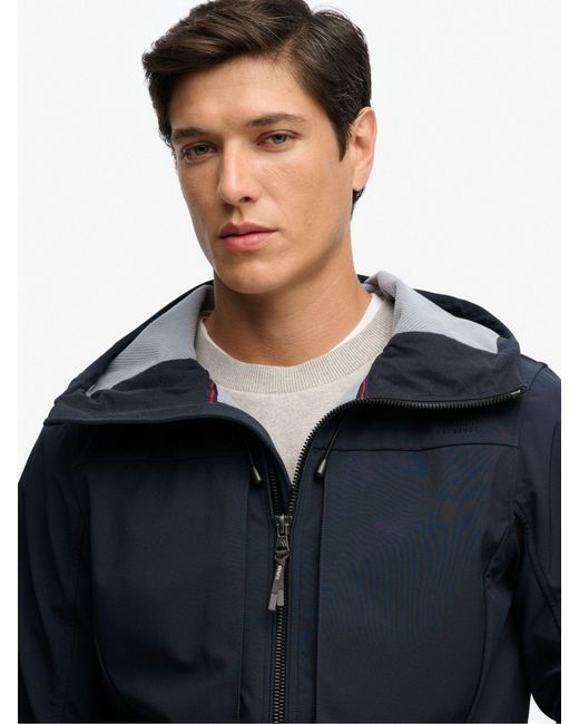 Superdry Blue Hooded Softshell Jacket for men