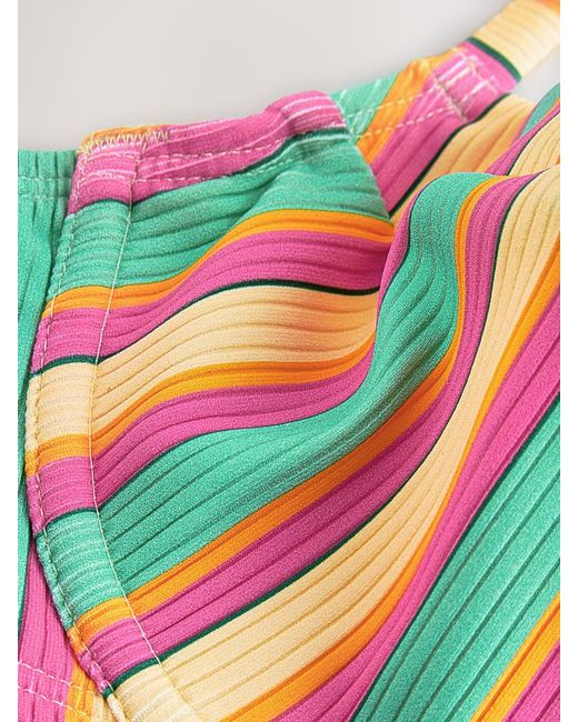 Self Multicolor Wired Cup Bikini