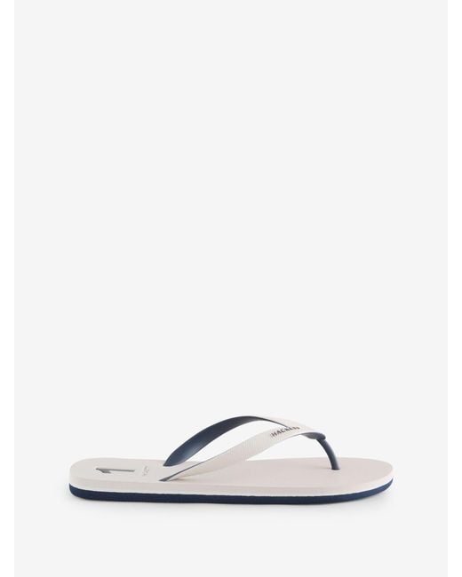 Hackett White Capri Numbers Flip Flop Shoes for men