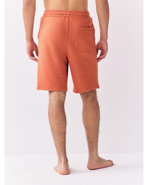 Next Orange Cotton Blend Brushed Jersey Shorts for men