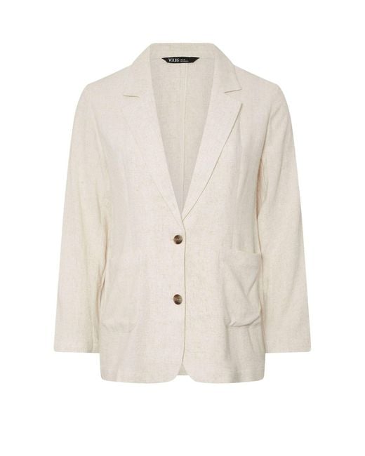 Yours Curve Natural Relaxed Unlined Blazer56