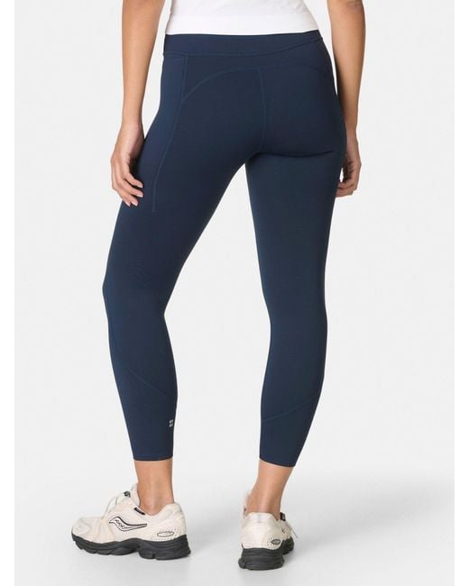 Sweaty Betty Blue Therma Boost Heat Tech 7/8 Walking Leggings