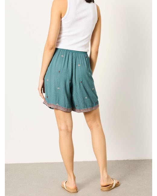 FatFace Blue Fatface Evie Embroidered Shorts