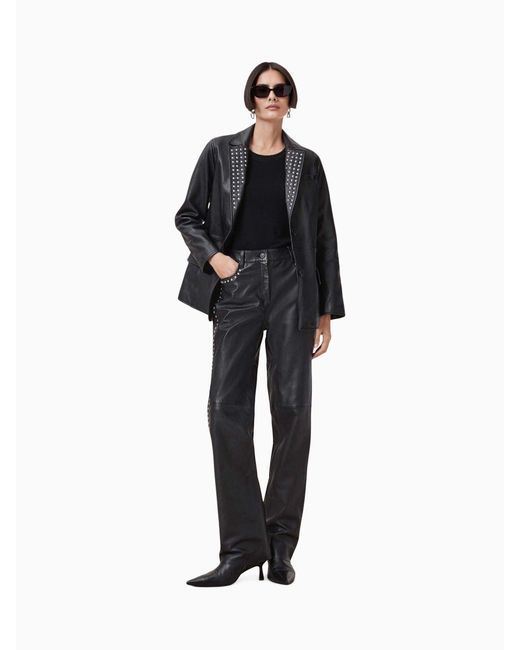 AllSaints Black Corinna Stud Blazer