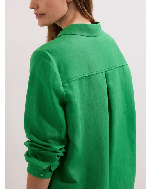 Phase Eight Green Sloane Linen Shirt