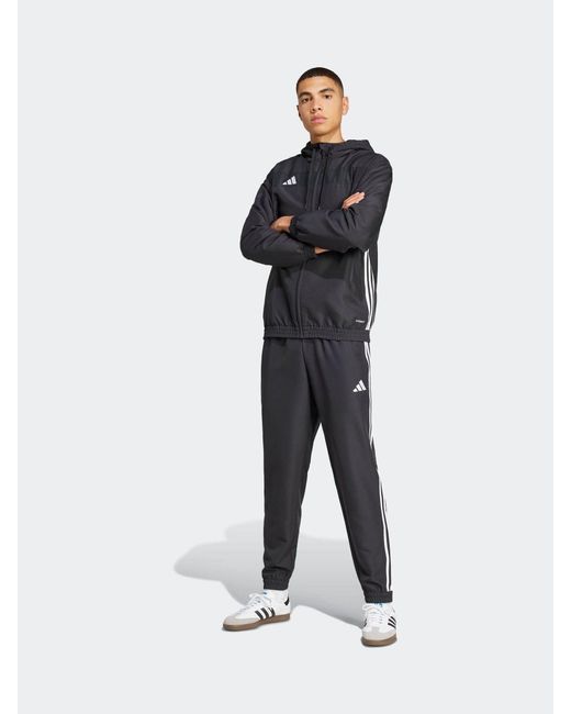 Adidas Black Tiro 25 Essentials Woven Tracksuit Joggers for men