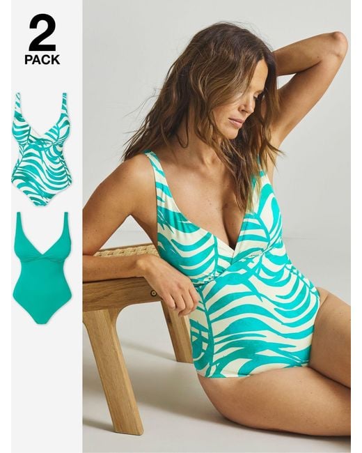JD Williams Blue Jd Williams Value Swimsuits 2 Pack