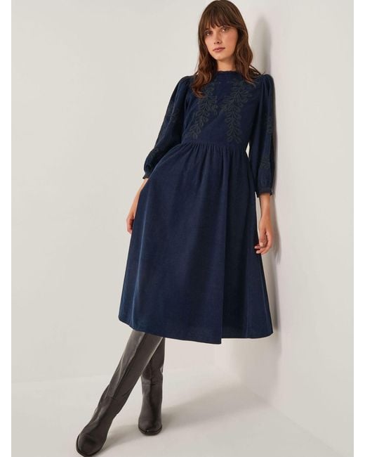 princess polly baby blue dress Zone Planet | Autumn And Winter Corduroy Retro Solid Dress main image 0
