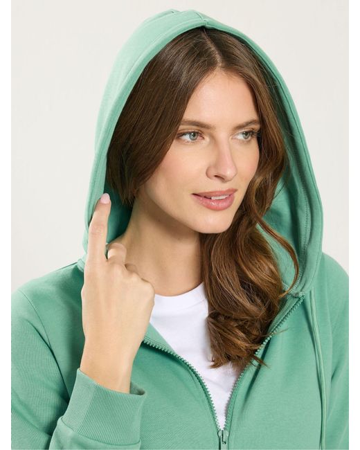 M Com Green Zip Through Hoodie