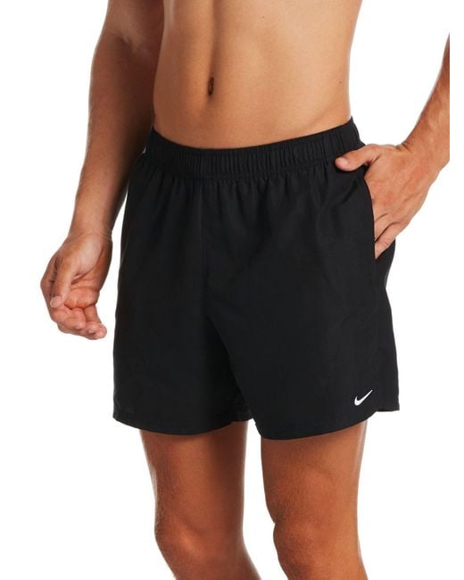 Nike Black 5 Inch Essential Volley Swim Shorts for men