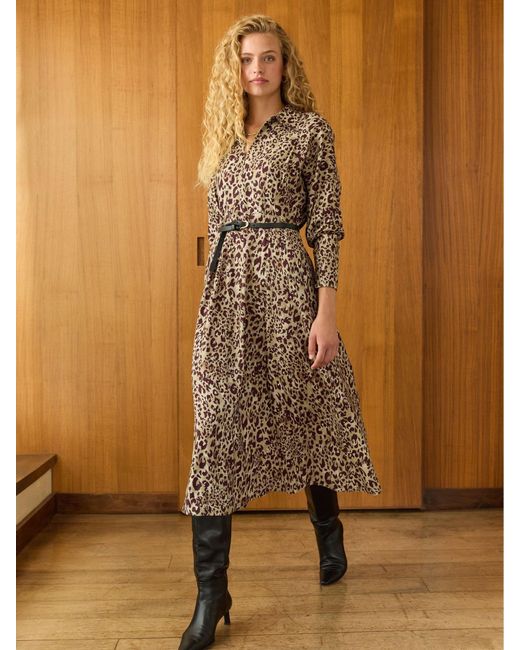Baukjen Brown Leanne Printed Midi Dress