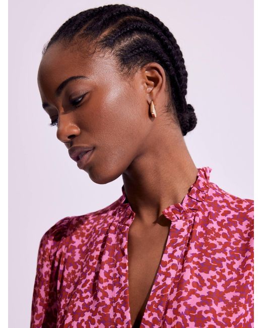 Mint Velvet Red Floral Print Mini Dress