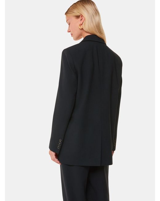 Whistles Black Amelie Blazer Aus Wollmischungeu 36 (Uk 8)
