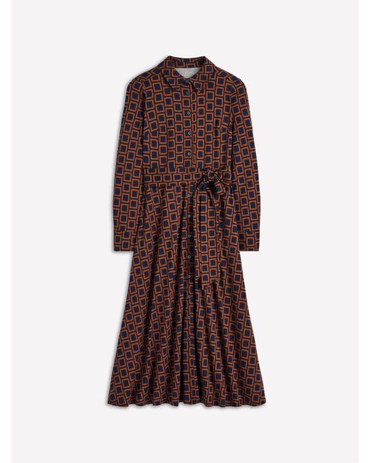 Boden Brown Marcia Jersey Shirt Dress