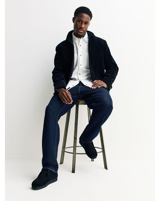 Next White Twin Pocket Western Style Long Sleeve Shirt for men