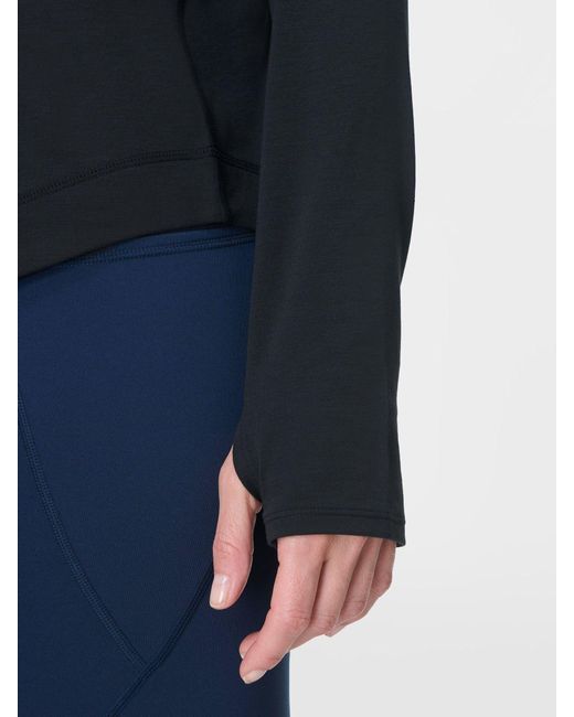 Sweaty Betty Blue Breathe Easy Mesh Long Sleeve Top