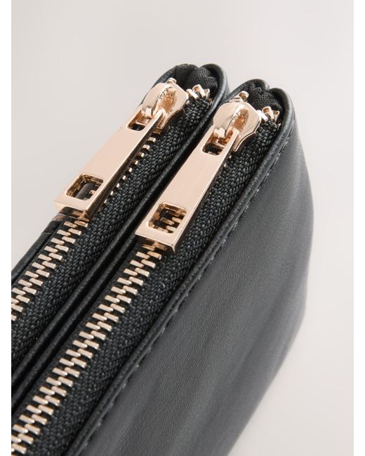 Next Gray Zip Close Purse