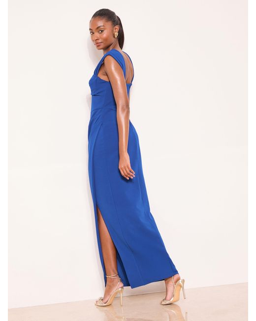 Lipsy Square Neck Short Sleeve Ruched Maxi Dress in Blue | Lyst Lipsy Square Neck Short Sleeve Ruched Maxi Dress in Blue | Lyst