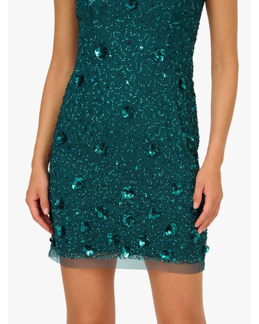 Adrianna Papell Women's Green Bead Mesh Halter Shift Dress - www.disolcolor.com Adrianna Papell Women's Green Bead Mesh Halter Shift Dress - www.disolcolor.com