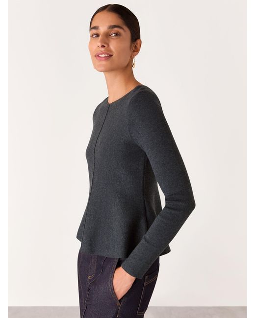 Whistles Blue Strickpullover Mit Schößchen-Detaileu 44 (Uk 16)