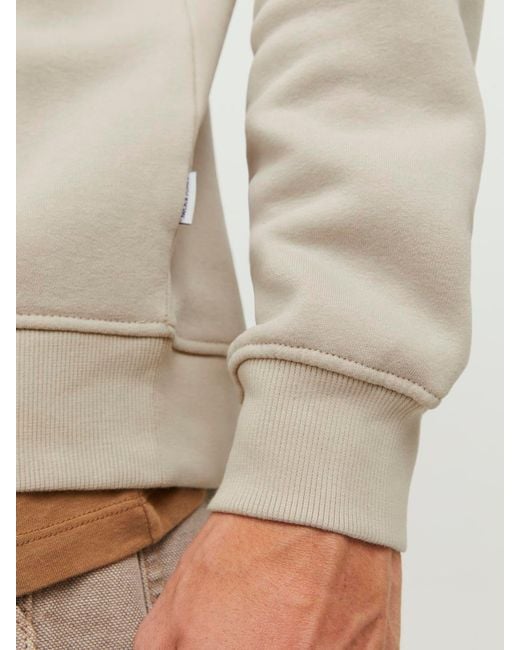 Jack & Jones Natural Half Zip Sweatshirt for men