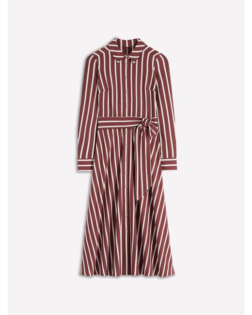 Boden Red Marcia Jersey Shirt Dress