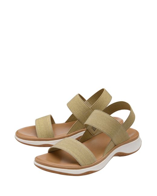 Dunlop Natural Double Strap Elasticated Sandals