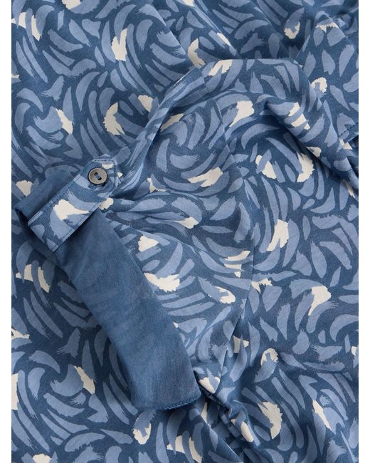 White Stuff Blue Annie Jersey Shirt Dress