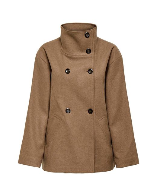 ONLY Brown High Neck Jacket