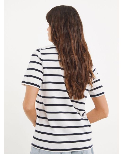 JD Williams Blue 100% Cotton V-Neck T-Shirts 3 Pack