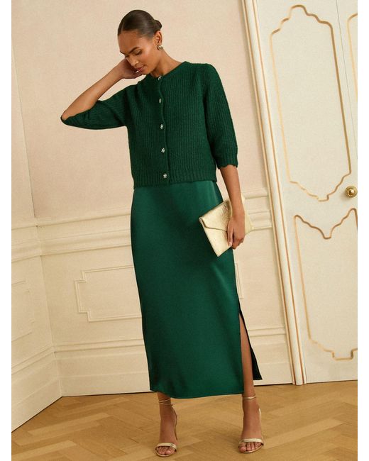 Love & Roses Knitted 2-In-1 Slip Dress in Green | Lyst Love & Roses Knitted 2-In-1 Slip Dress in Green | Lyst