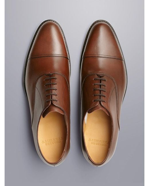 Charles Tyrwhitt Leather Oxford Shoes in Gray für Herren