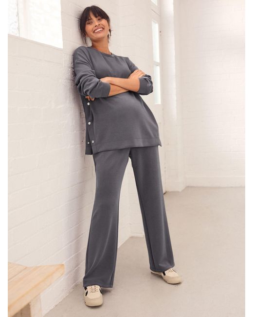 Next Natural Soft Touch Umstands-Jogginghose Mit Weitem Beingroß