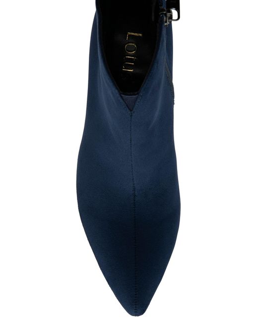 Lotus Blue Pointed-Toe Ankle Boots