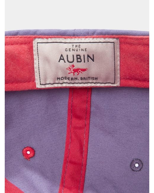 aubi Purple Hendwell Twill Icon Cap for men