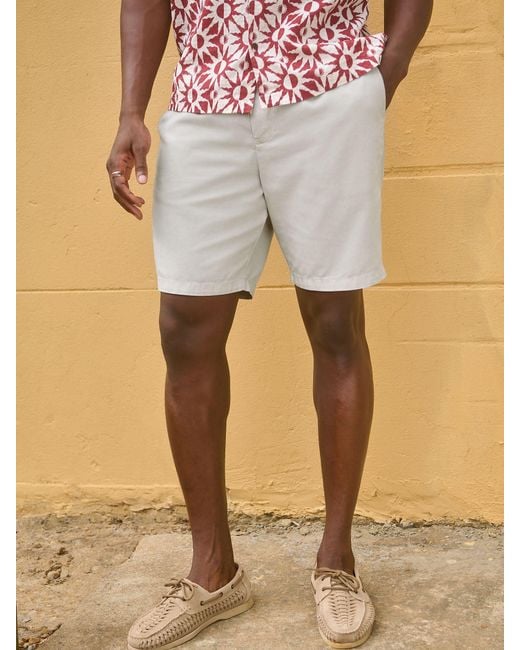 Next Natural Premium Soft Touch Linen Blend Elasticated Waist Shorts for men