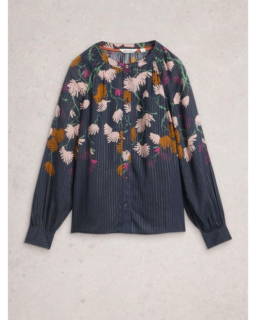 White Stuff Blue Yuki Top