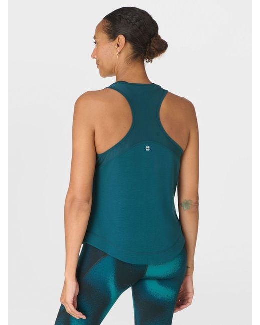 Sweaty Betty Blue Breathe Easy Mesh Run Vest