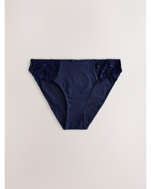 Next Blue Embroidered Knickers 2 Pack