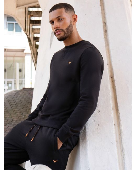 Threadbare Blue Crew Neck Sweatshirt for men