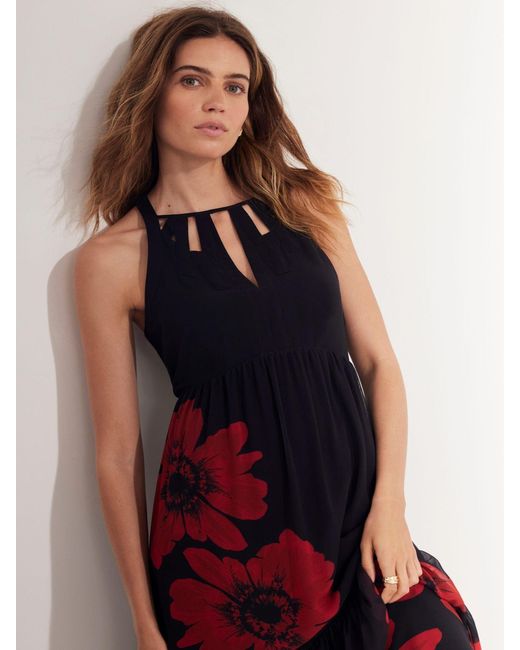 Mint Velvet Red Floral Print Maxi Dress