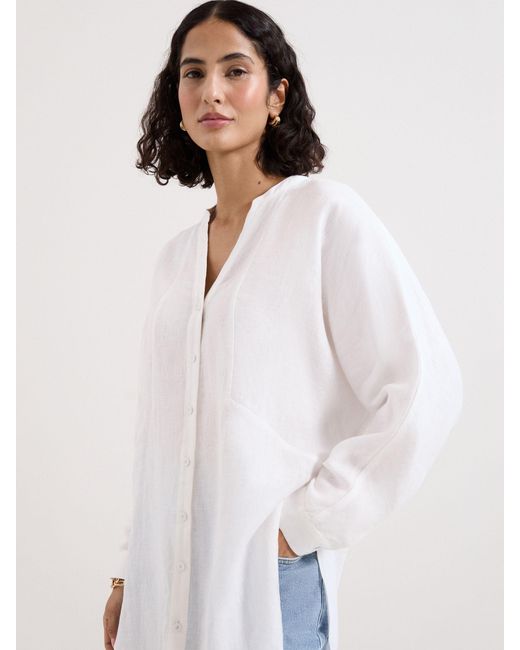 Phase Eight White Mathilde Linen Shirt