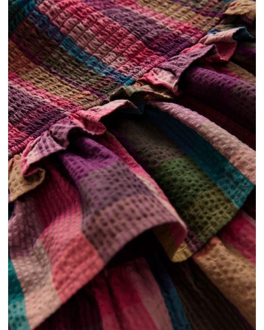 Next Pink Check Rara Mini Skirt