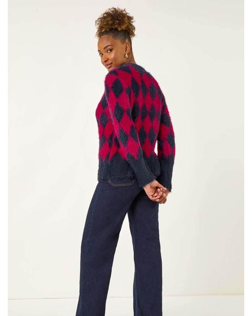 Roman Checkered Buttoned Cardigan