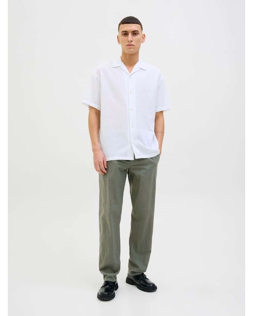 Jack & Jones Green Regular Fit Chino Trousers for men