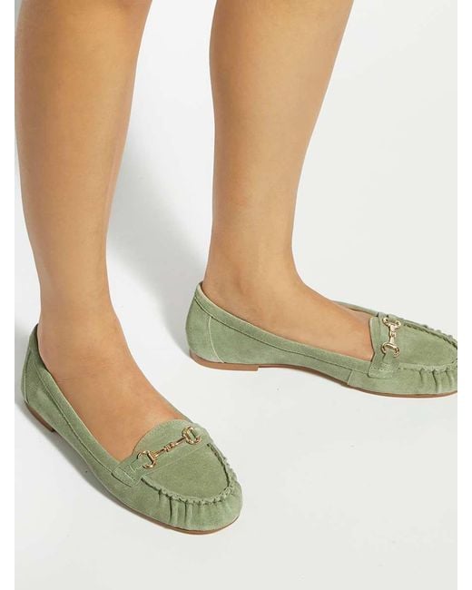 Dune Green Guno Loafers