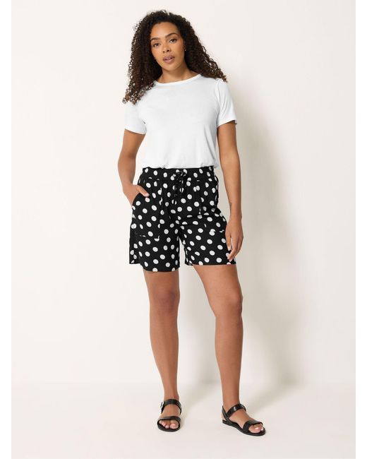 M Com White Printed Shorts