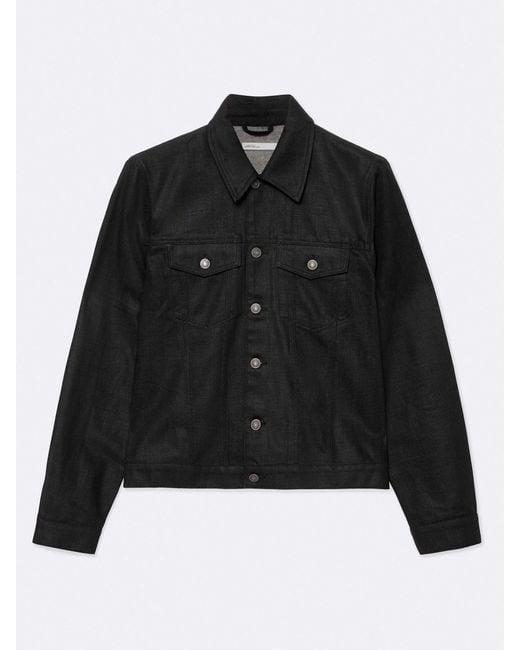 AllSaints Black Allsaints Fitted Trucker Jacket for men