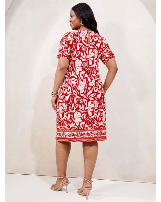 Lipsy Curve Textured Short Sleeve Jersey Mini Shift Dress